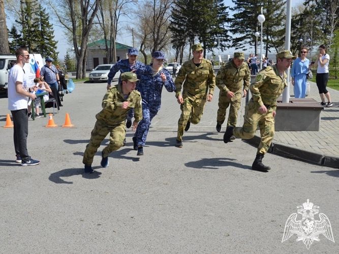 Росгвардейцы стали победителями городской патриотической эстафеты