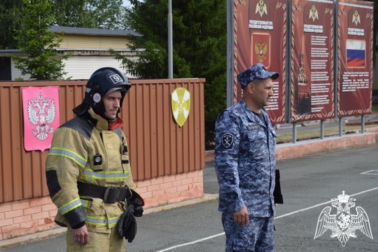 В управлении Росгвардии прошла межведомственная противопожарная тренировка