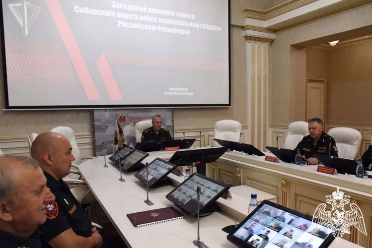 Офицеры Управления Росгвардии по Алтайскому краю приняли участие в заседании военного совета Сибирского округа ВНГ РФ