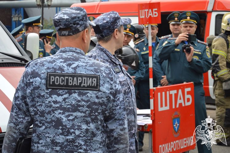 Росгвардия приняла участие в межведомственных противопожарных учениях