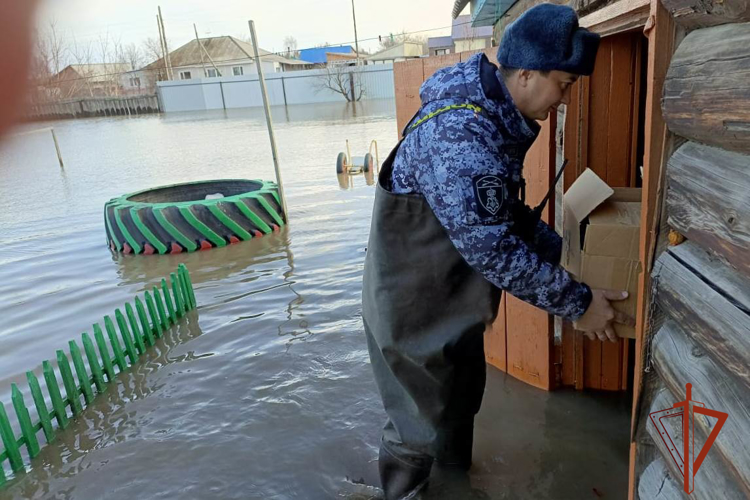 Росгвардейцы помогают жителям Алтайского края,  которые оказались в зонах подтопления 