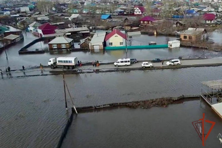 Росгвардейцы помогают жителям Алтайского края,  которые оказались в зонах подтопления 
