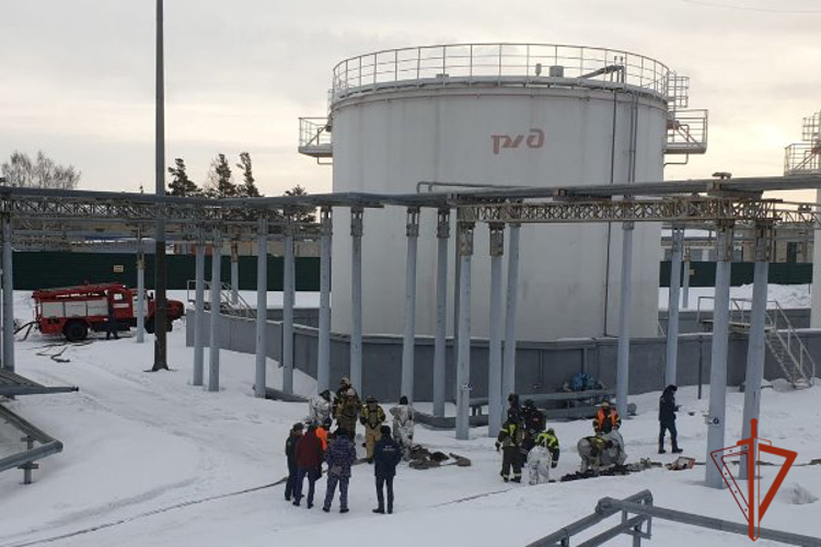 Росгвардия приняла участие в пожарно-тактических учениях