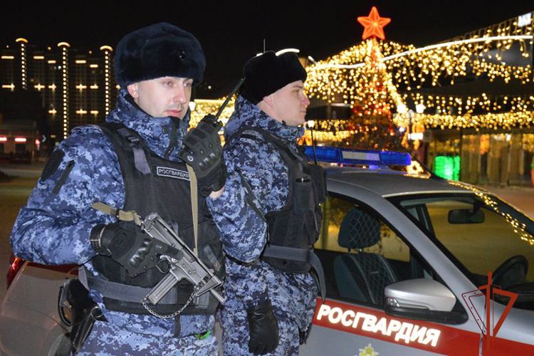 Росгвардейцы обеспечили правопорядок в новогоднюю ночь 